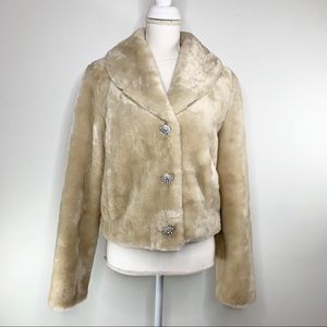 BLACK RIVER Faux Fur Jacket Size M